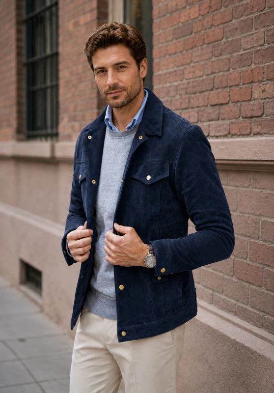 men suede jacket