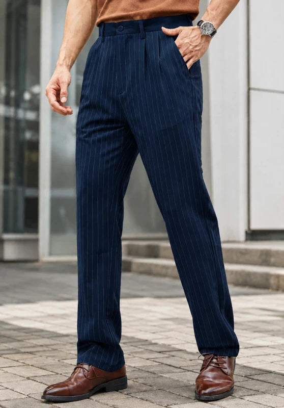 men navy dress pants