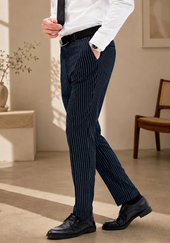 Men's navy suit pants