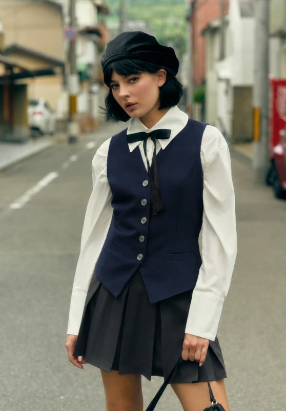 Women's blue vest