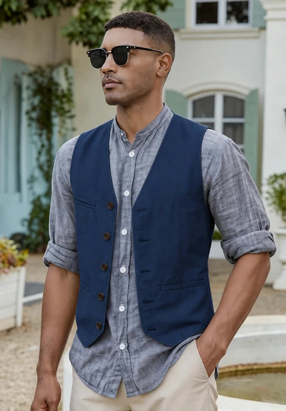 Men's suit vest  Navy