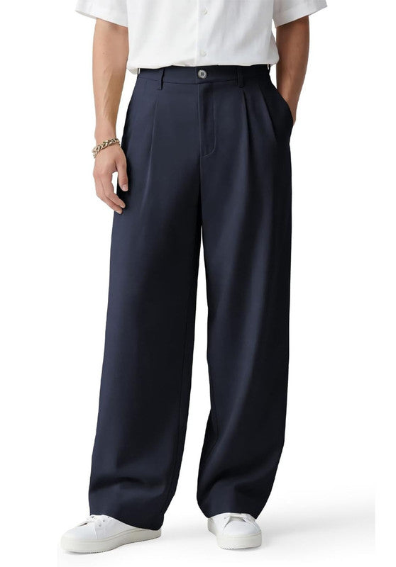 men navy dress pants