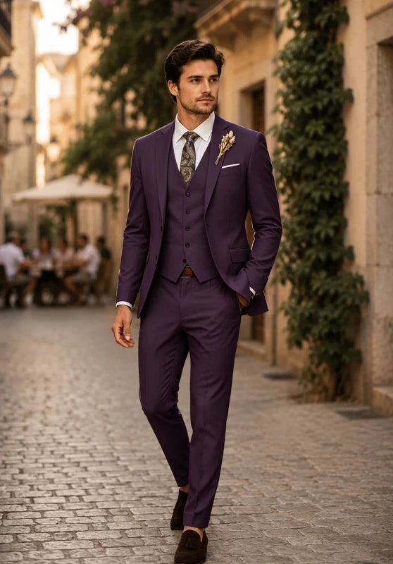 Mens Suit 3 Piece -Slim Fit Suit for Men Formal Business