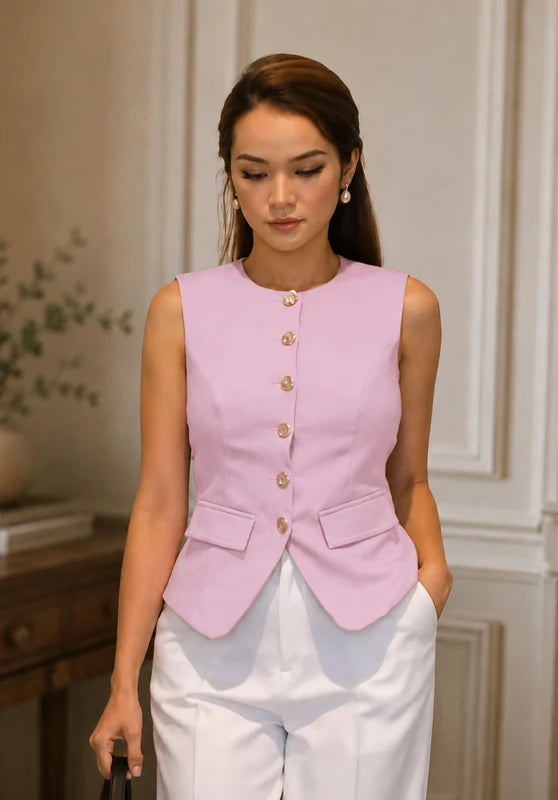 Women's pink vest