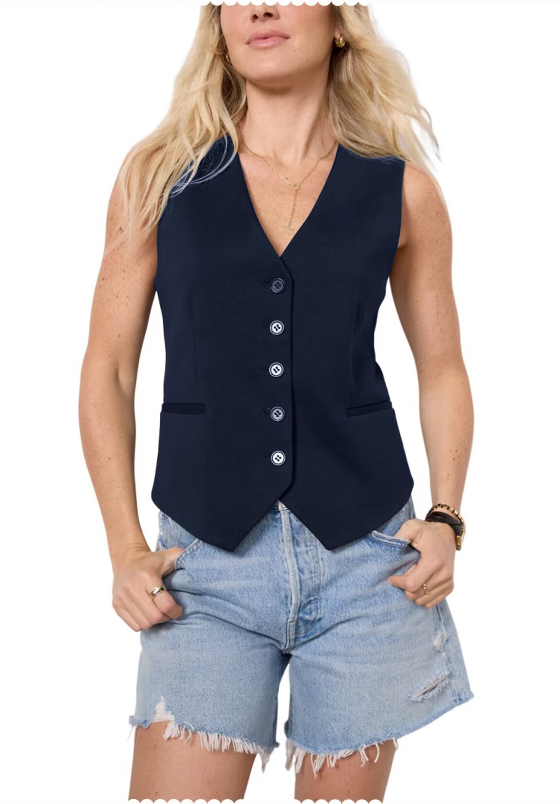 Women's blue vest 