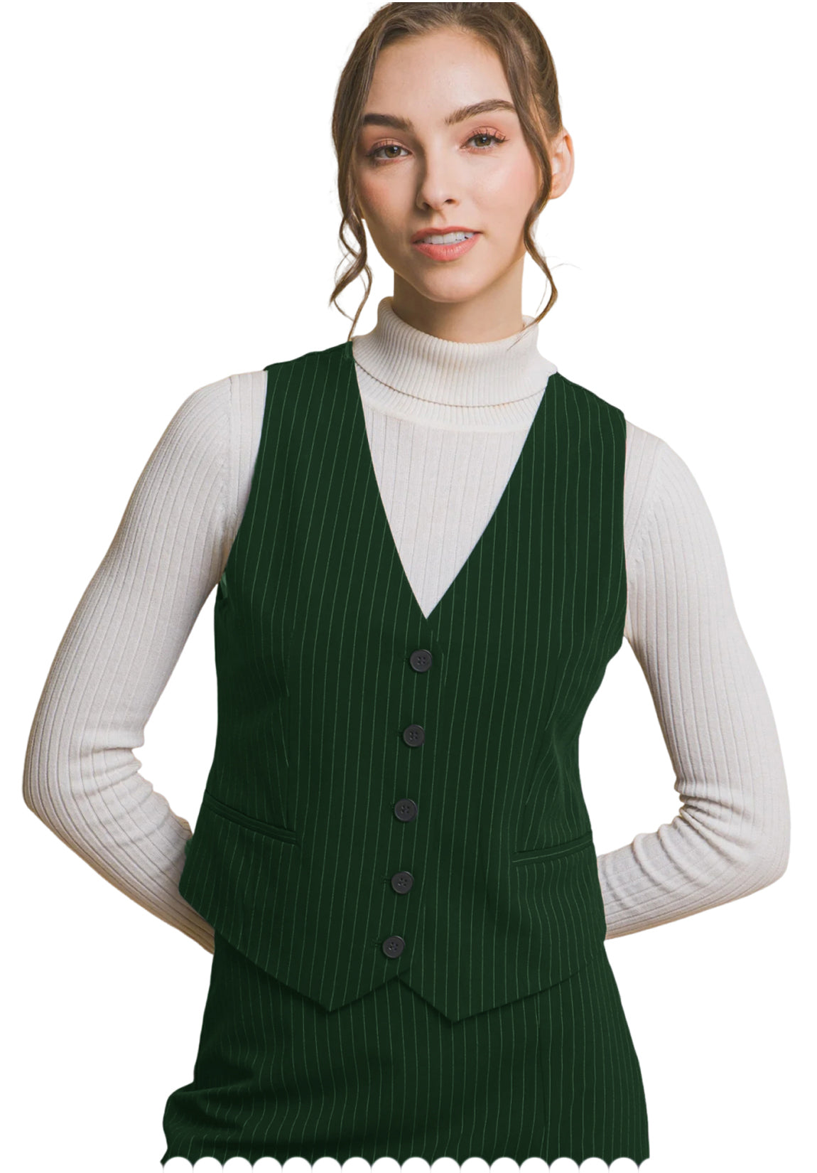 Women's green vest 