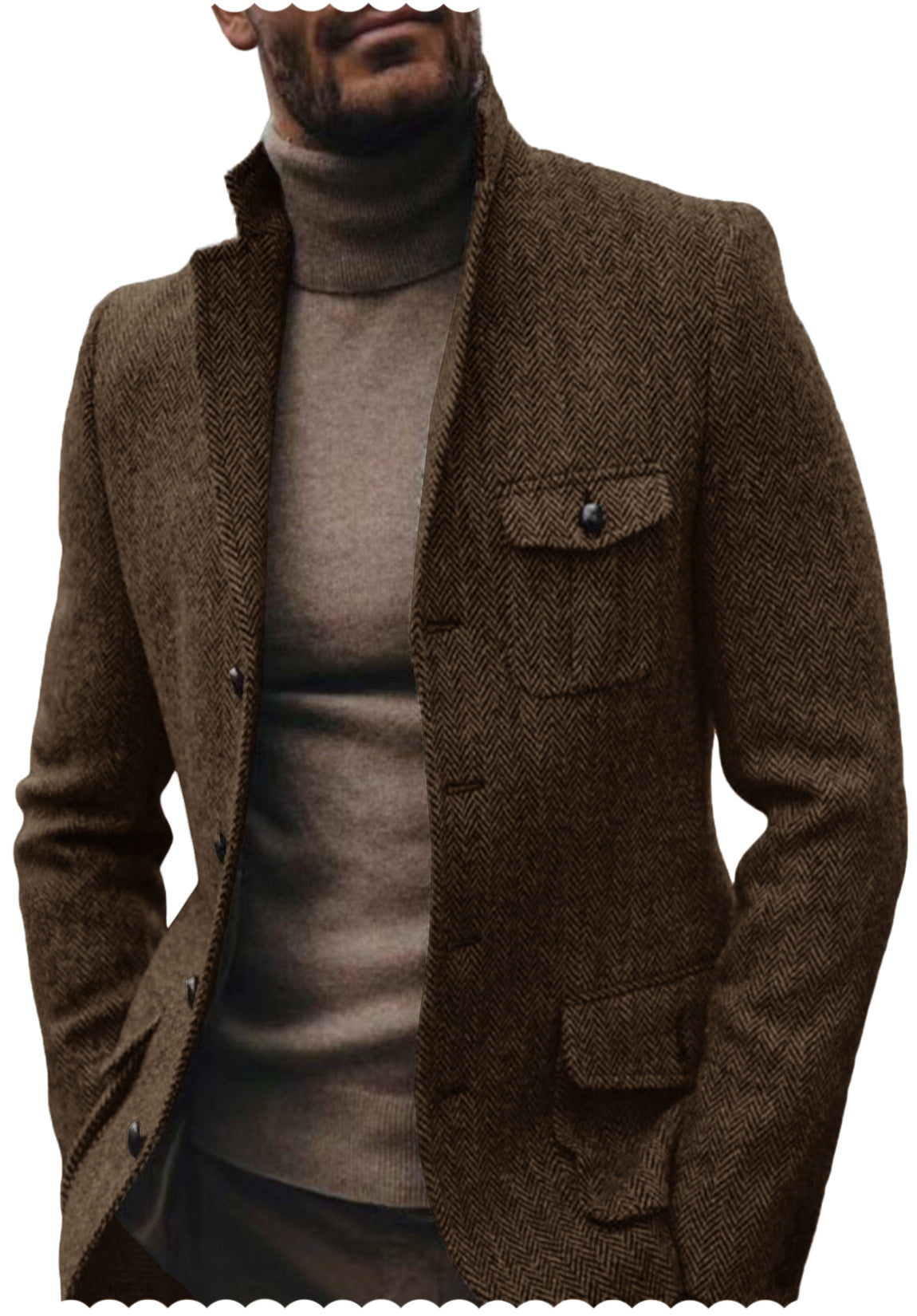 Men Tweed Jacket