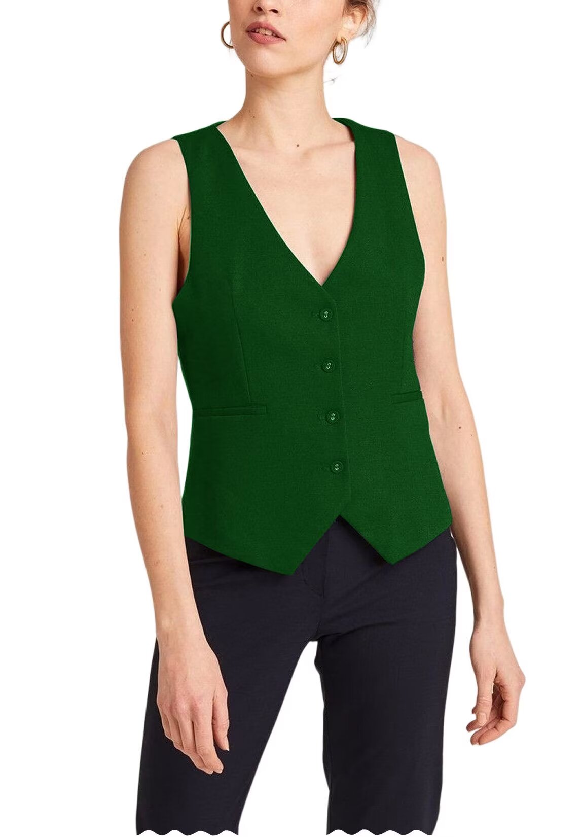 Women's green vest 