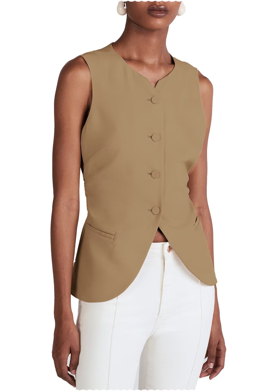 Women's khaki vest 