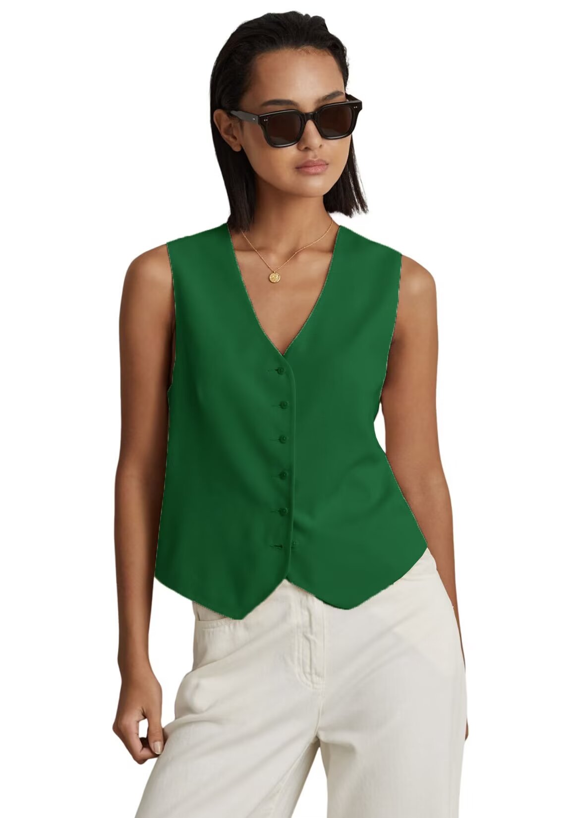 Women's green vest 
