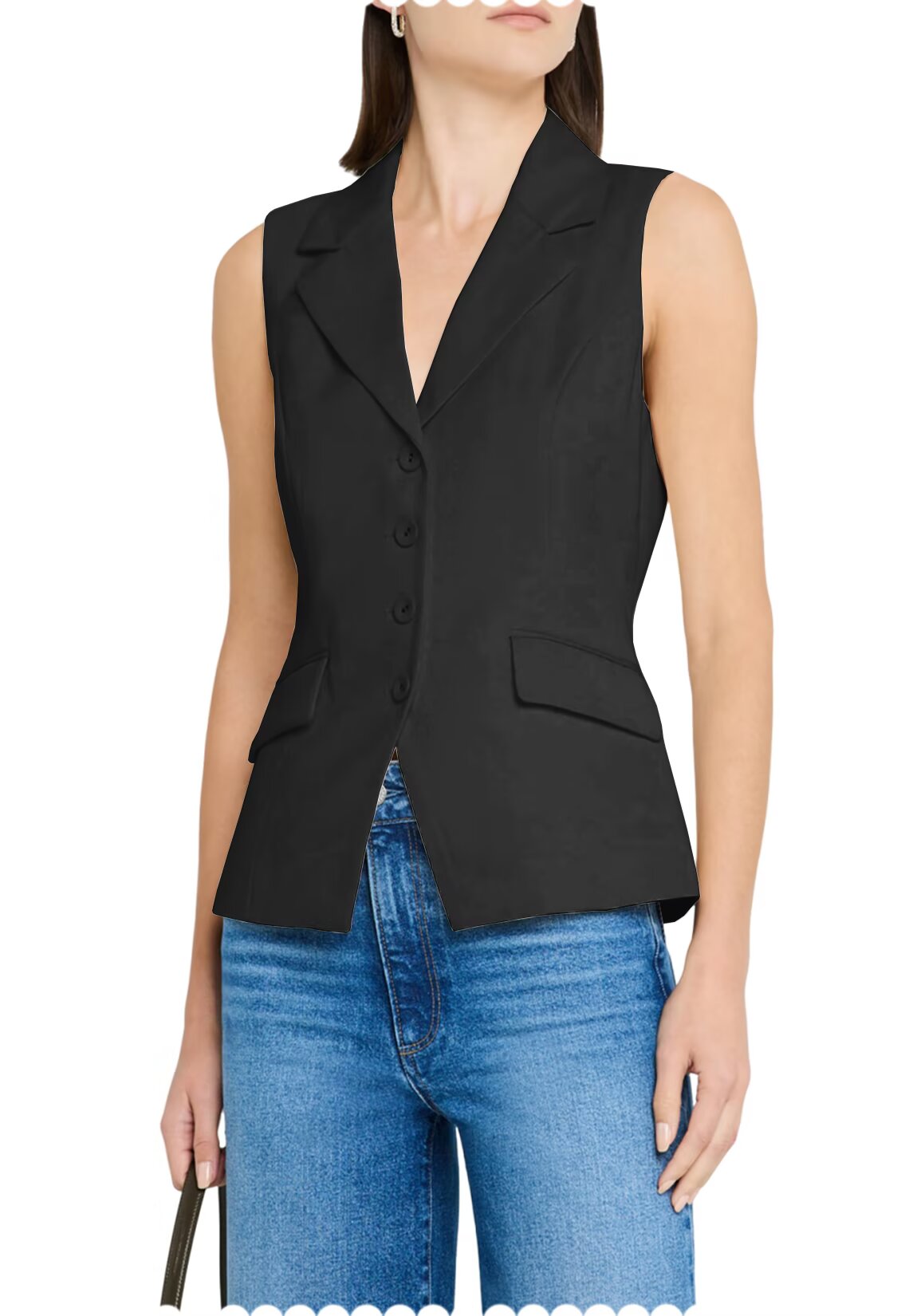Women's black vest 