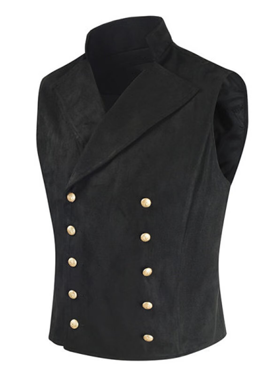 Men's black suede vest 