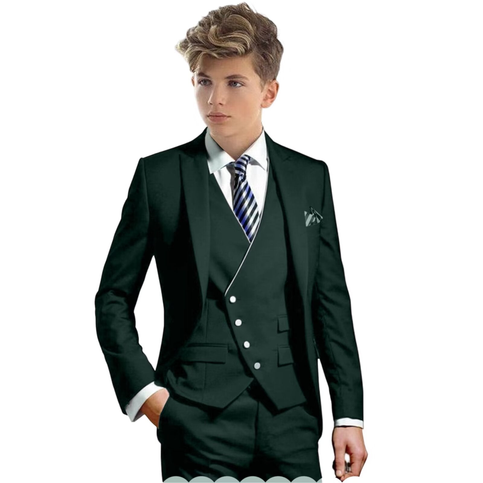 green suit