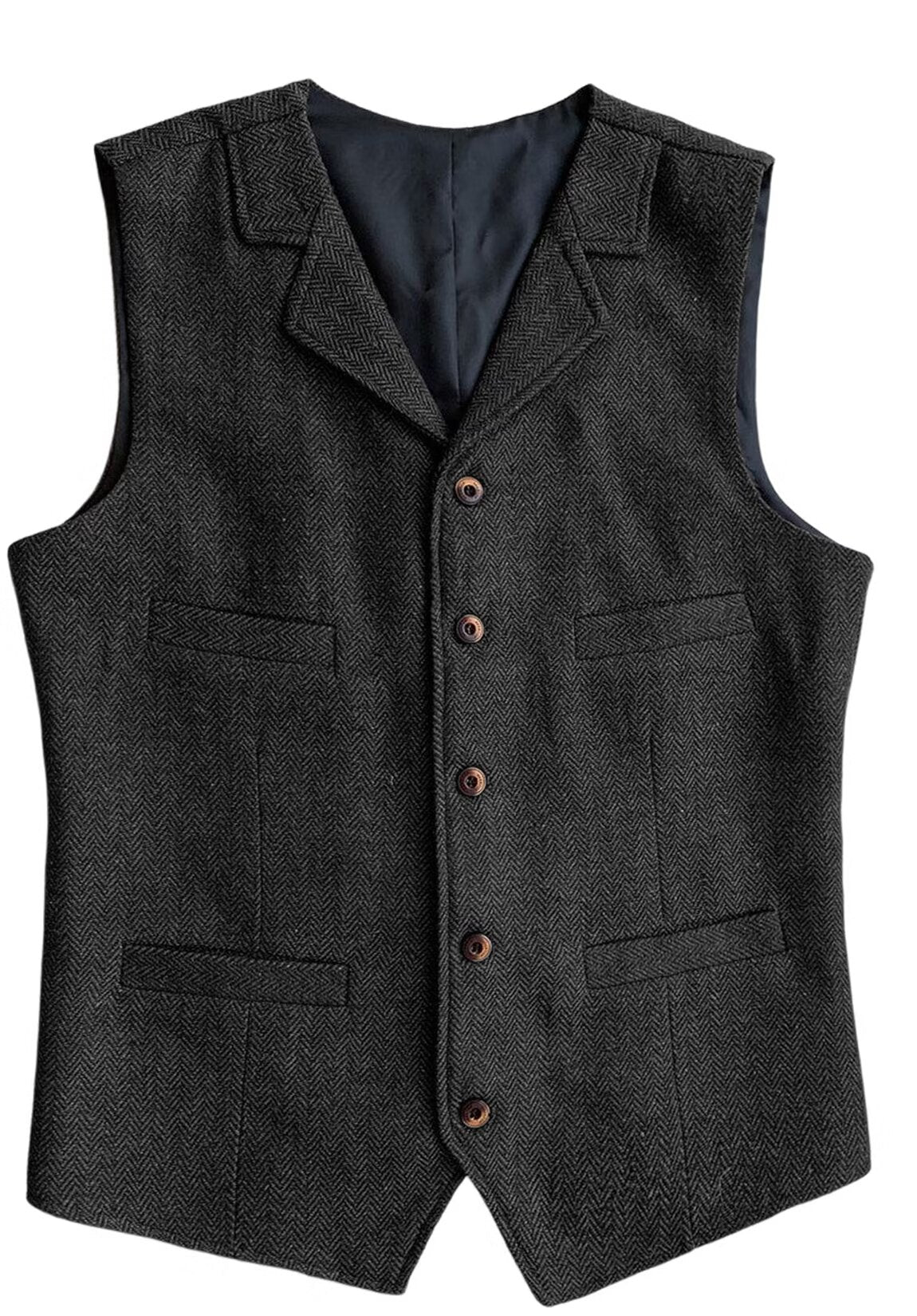 Men's gray tweed vest  