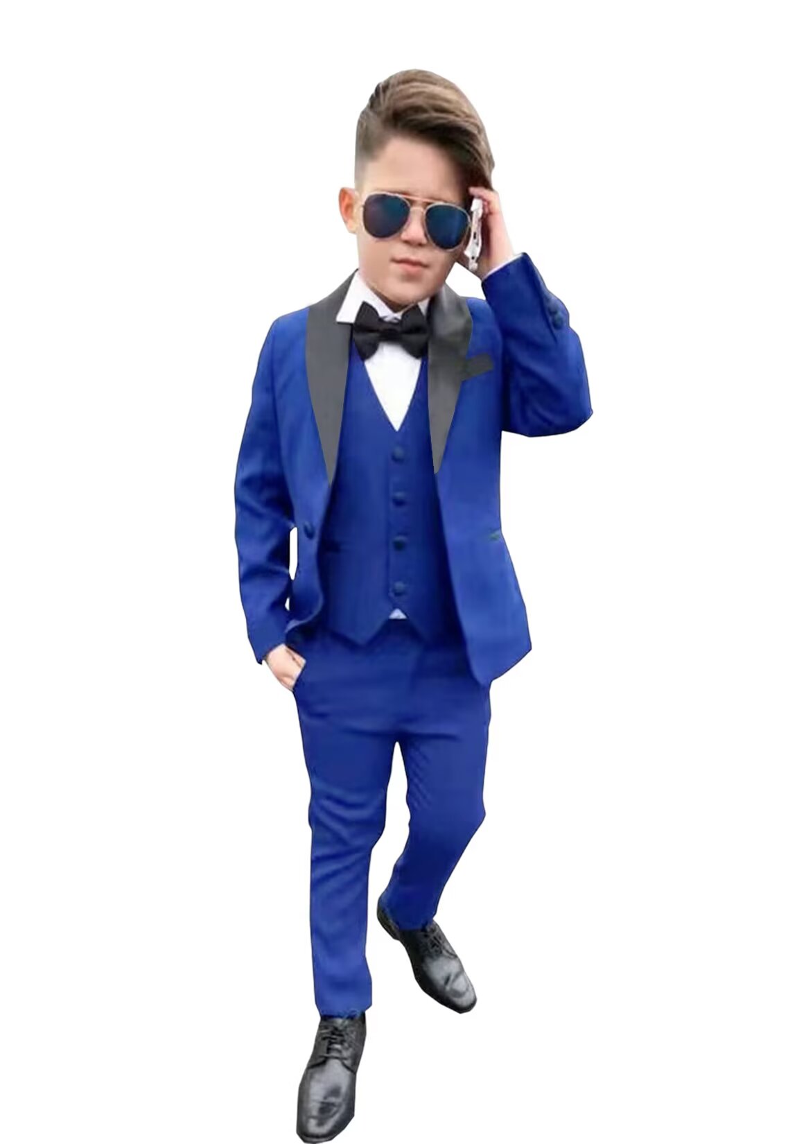 blue suit