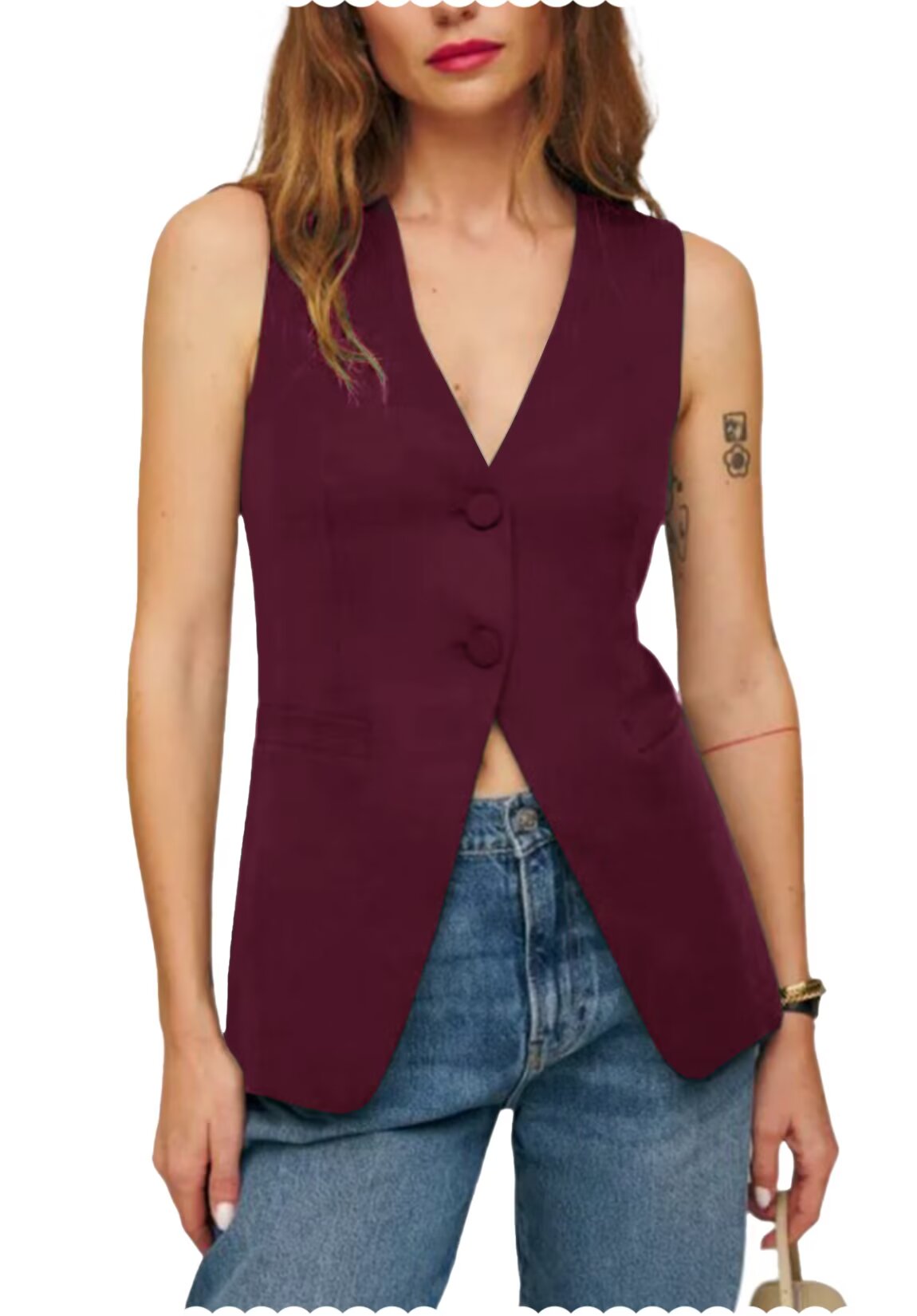 Women's red vest 