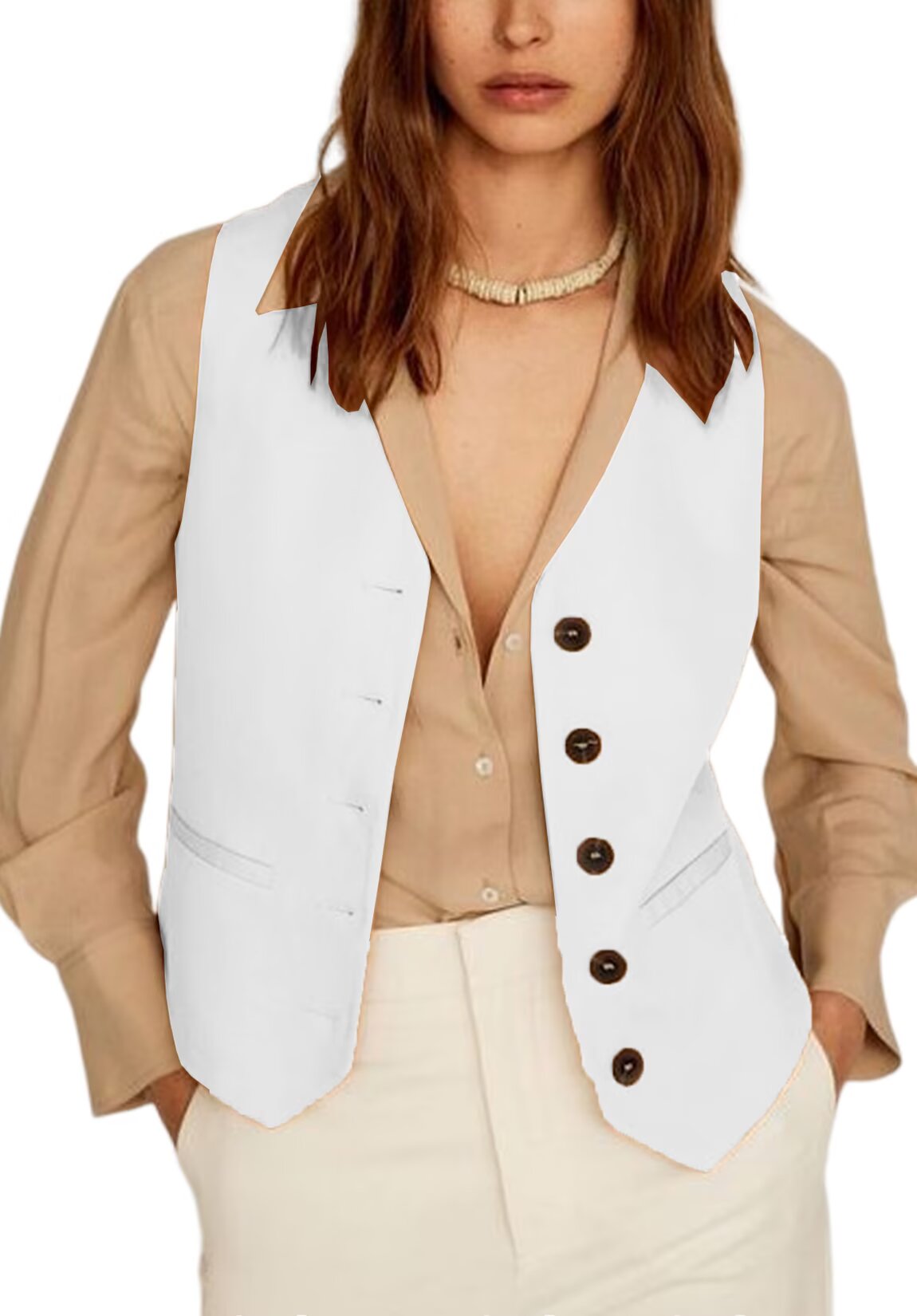 Women's white vest 