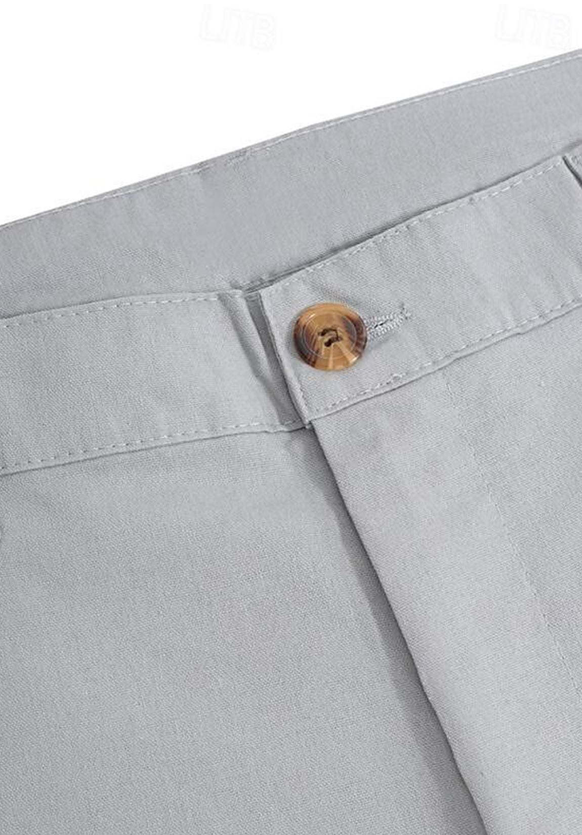Men's Linen Pants Button/Zipper Closure