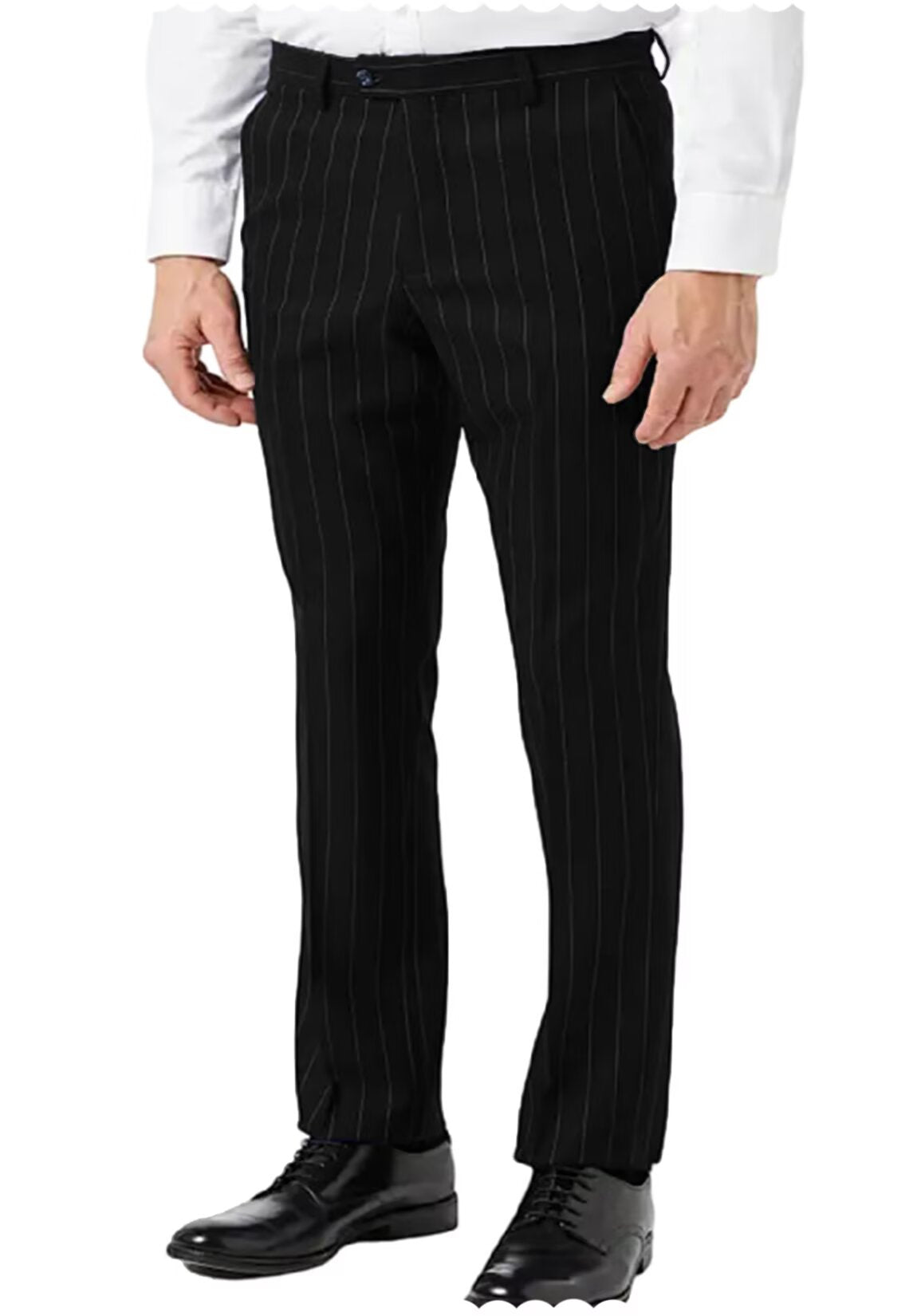 Men's black striped pants
