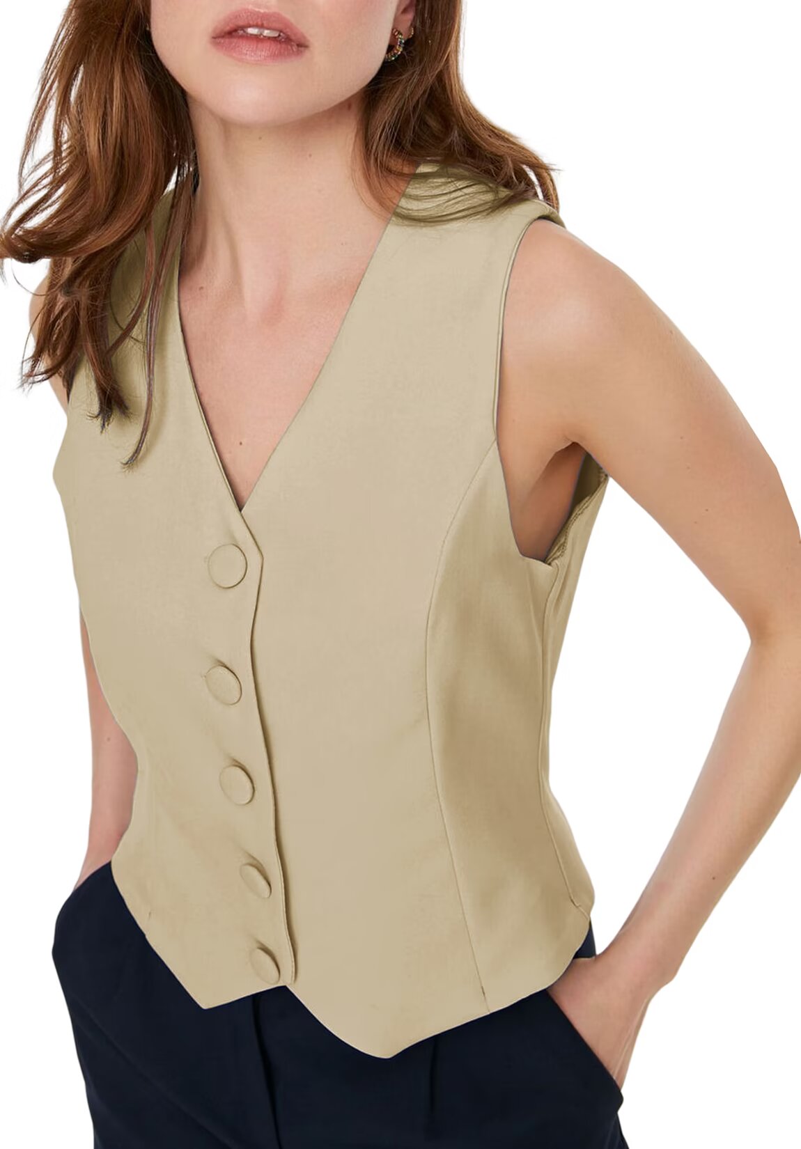 Women's khaki vest 