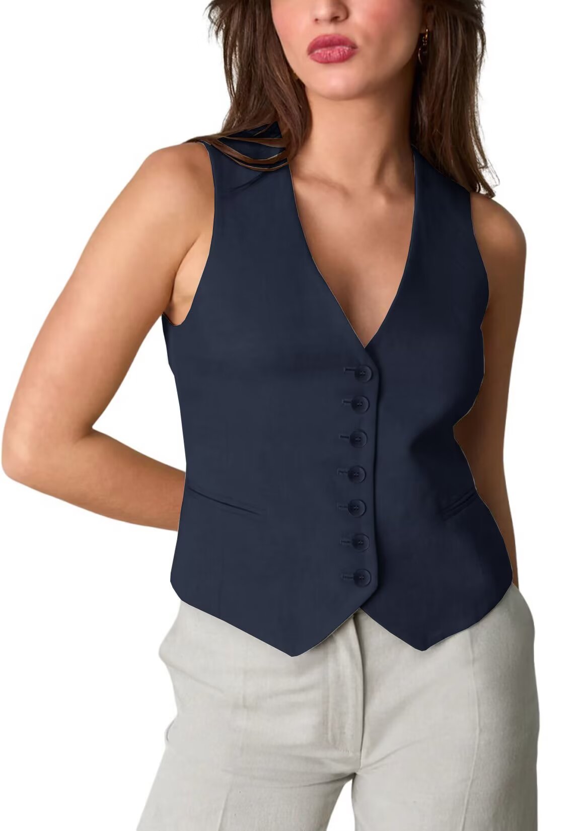 Women's blue vest 