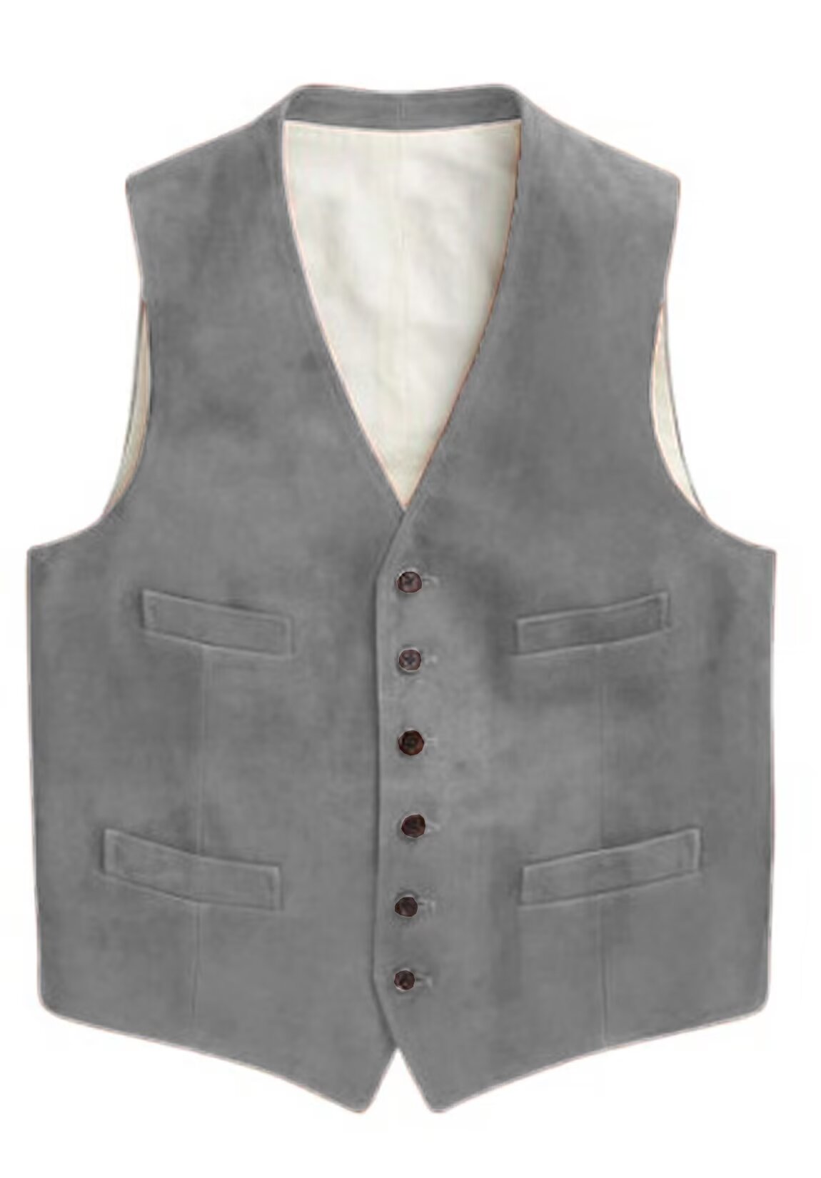 Men's gray suede vest 