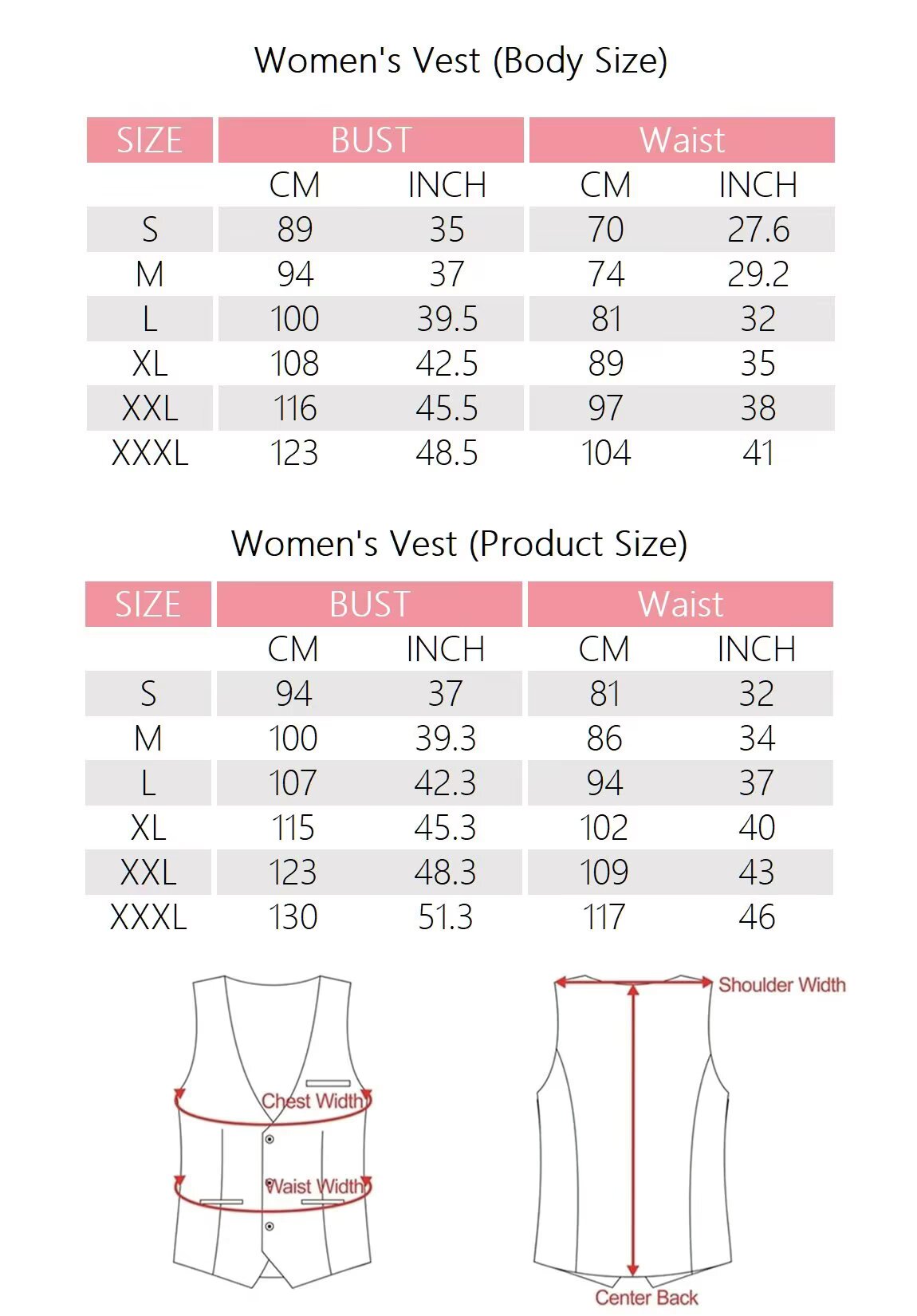 Women's blue vest 