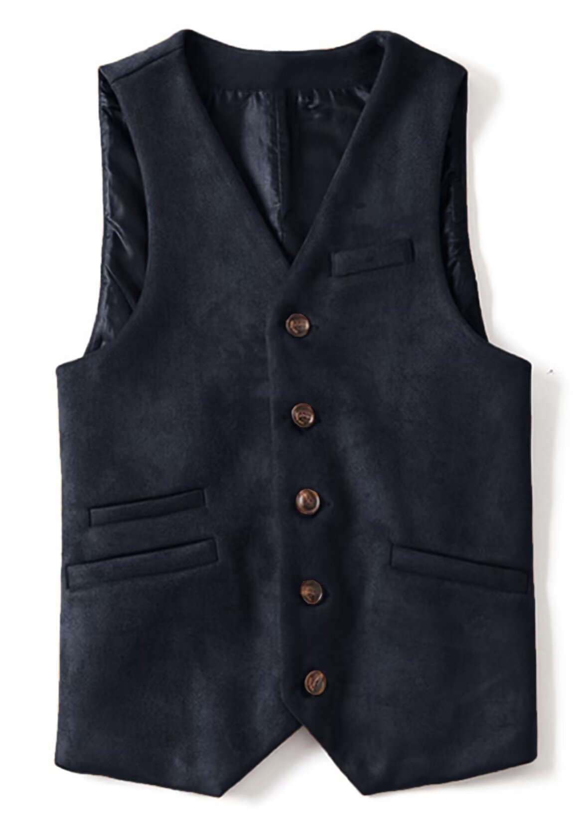 Men's navy suede vest 