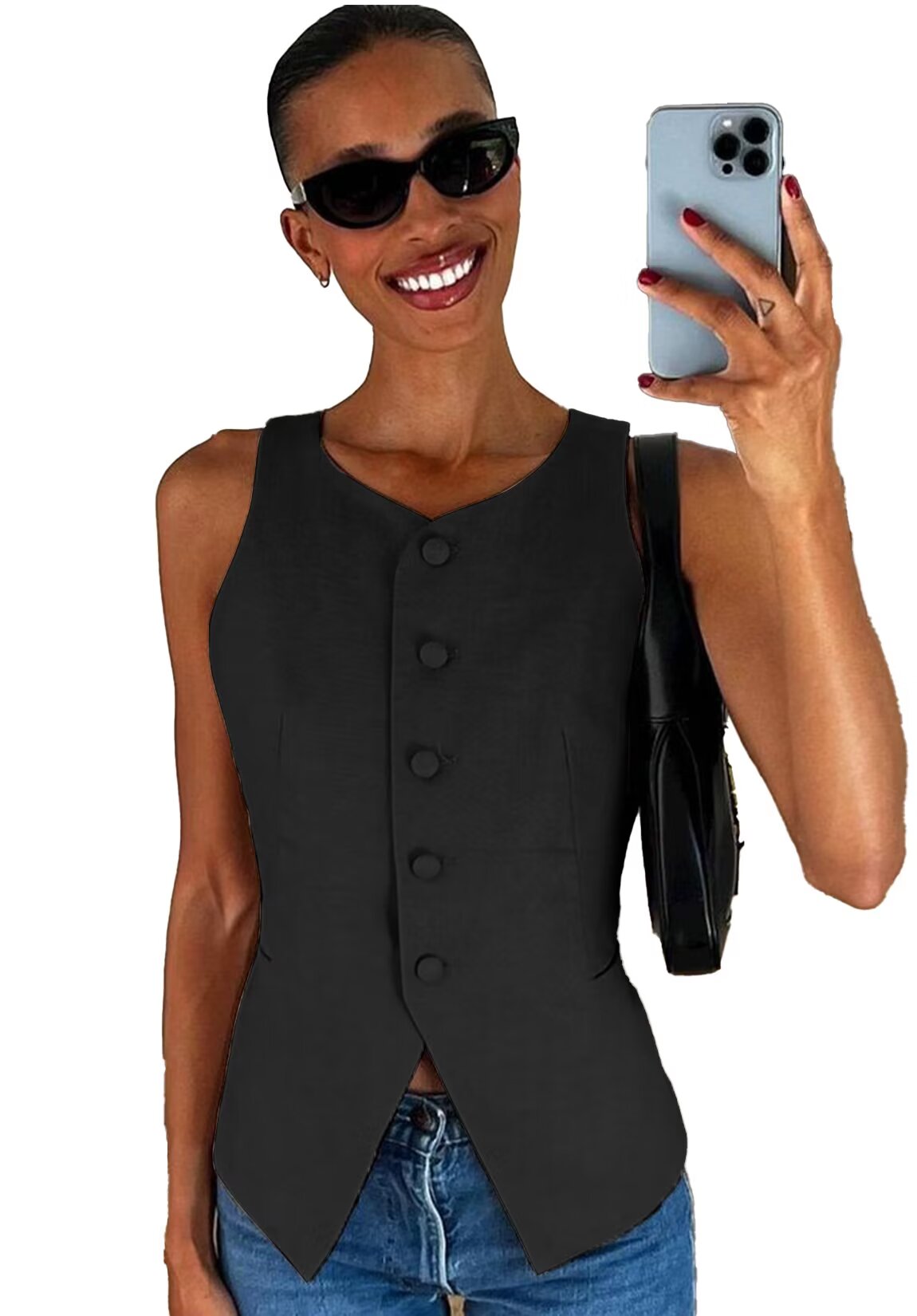 Women's black vest 