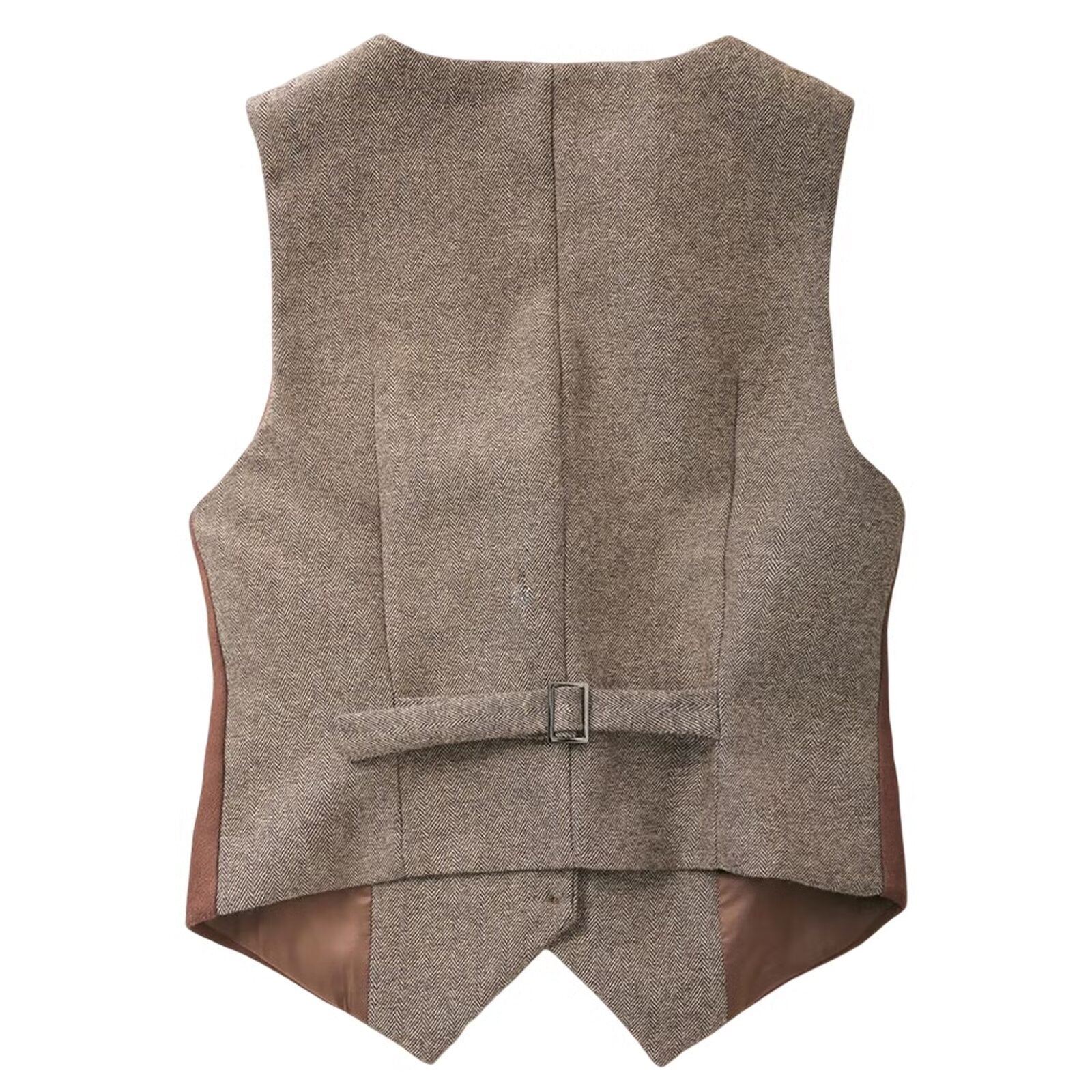 Women's navy tweed vest 