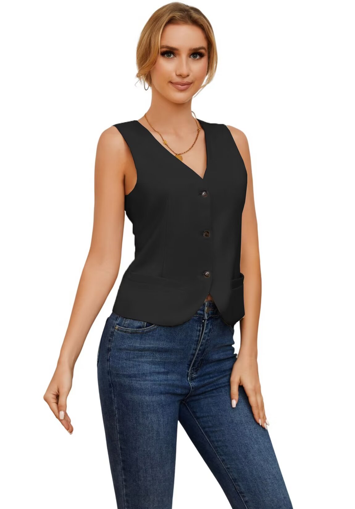 Women's black vest 