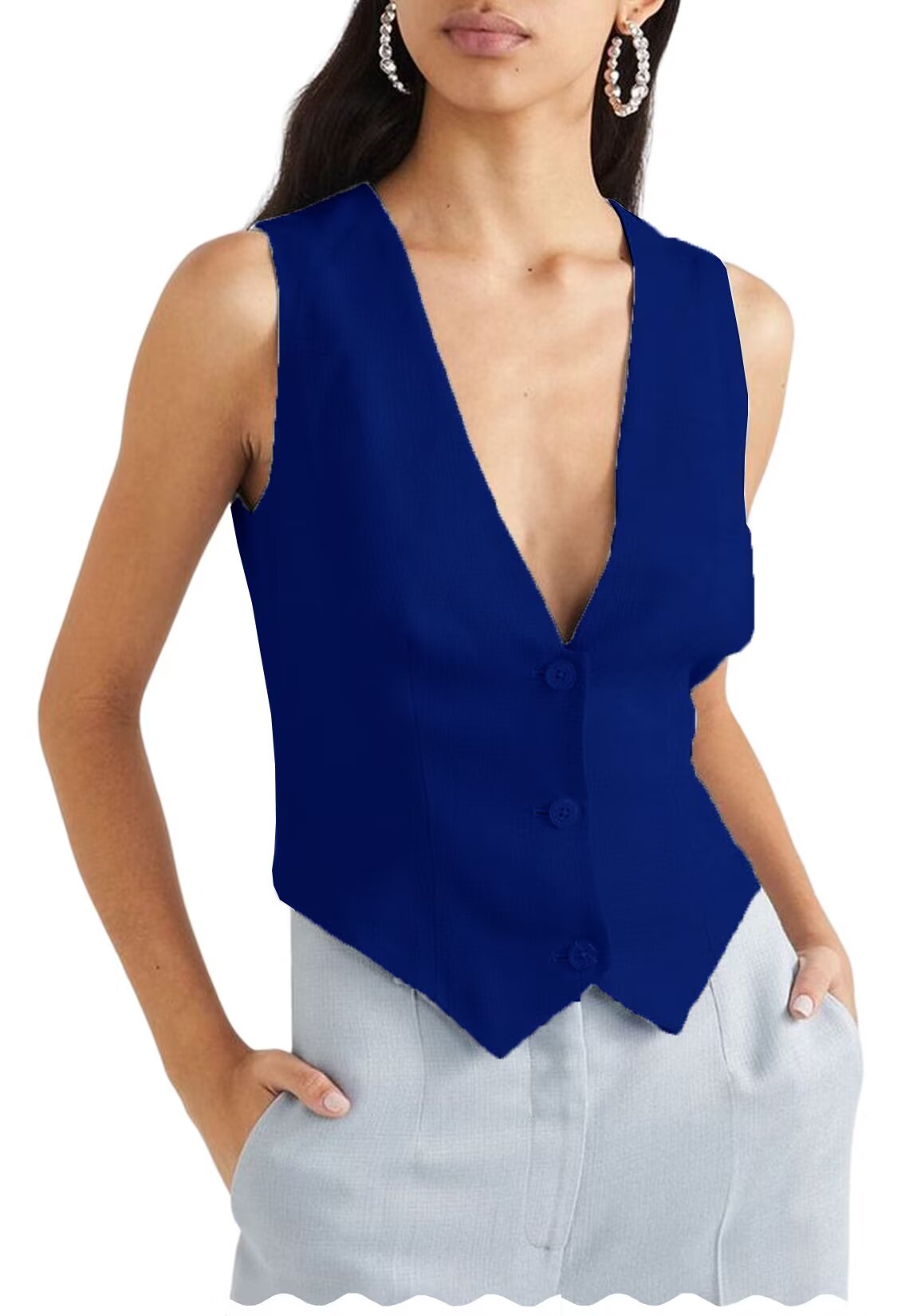 Women's blue vest 