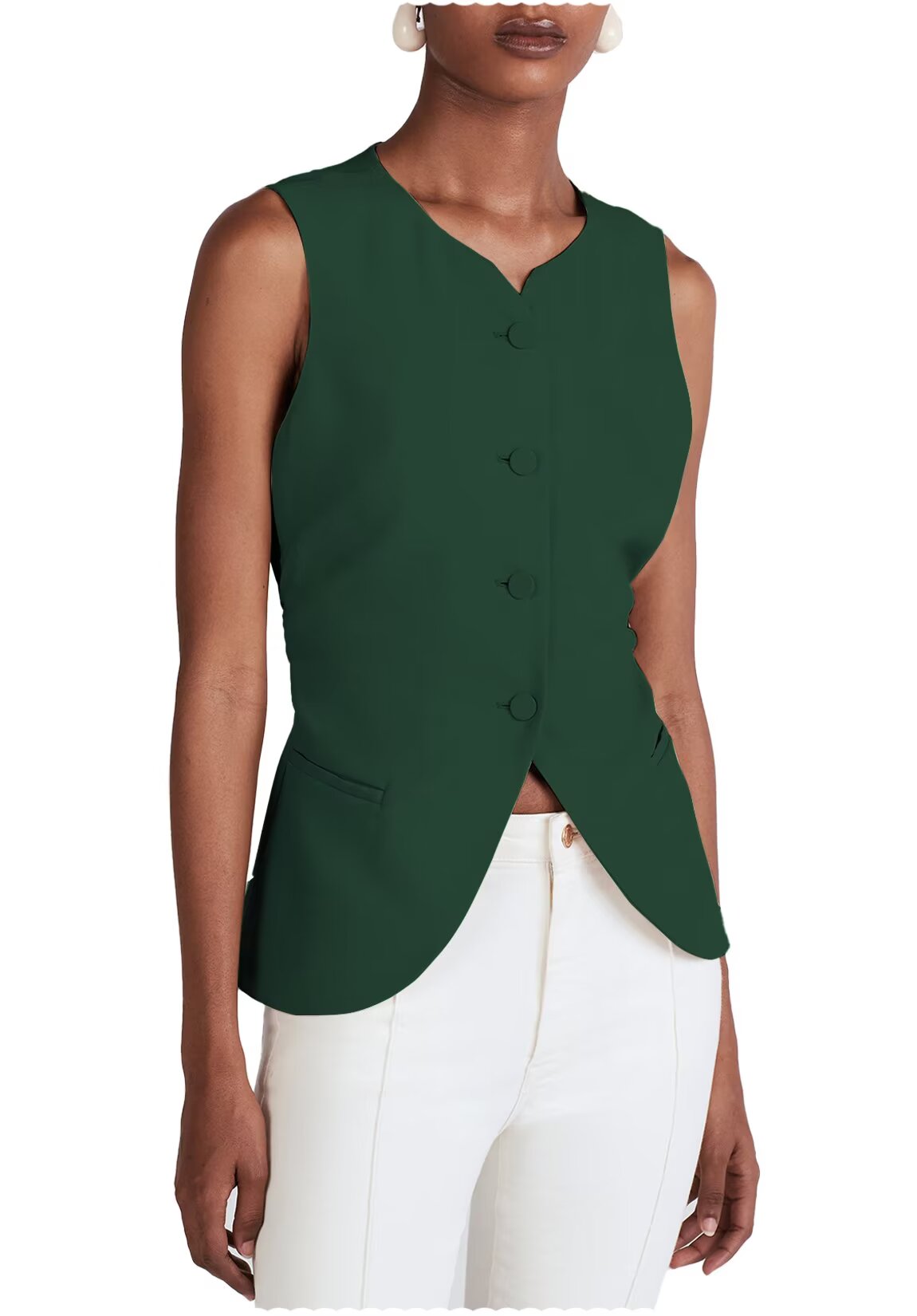 Women's green vest 