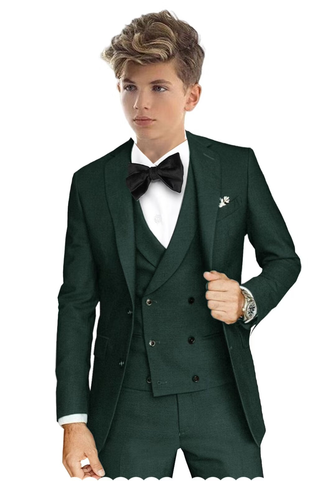green suit