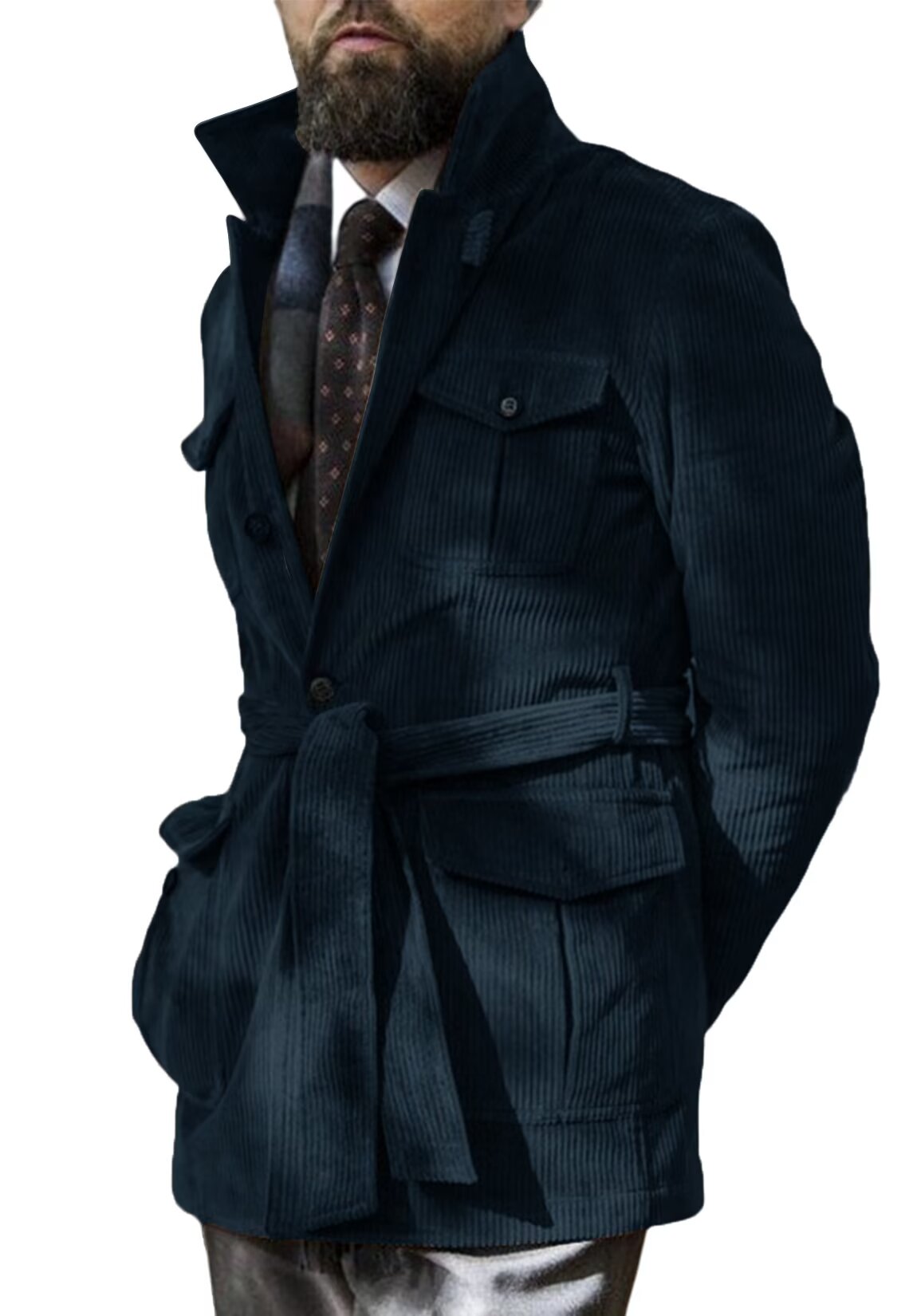 Men's navy corduroy jacket