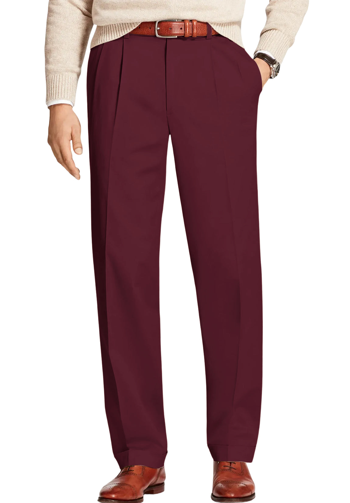 men burgundy dress pants