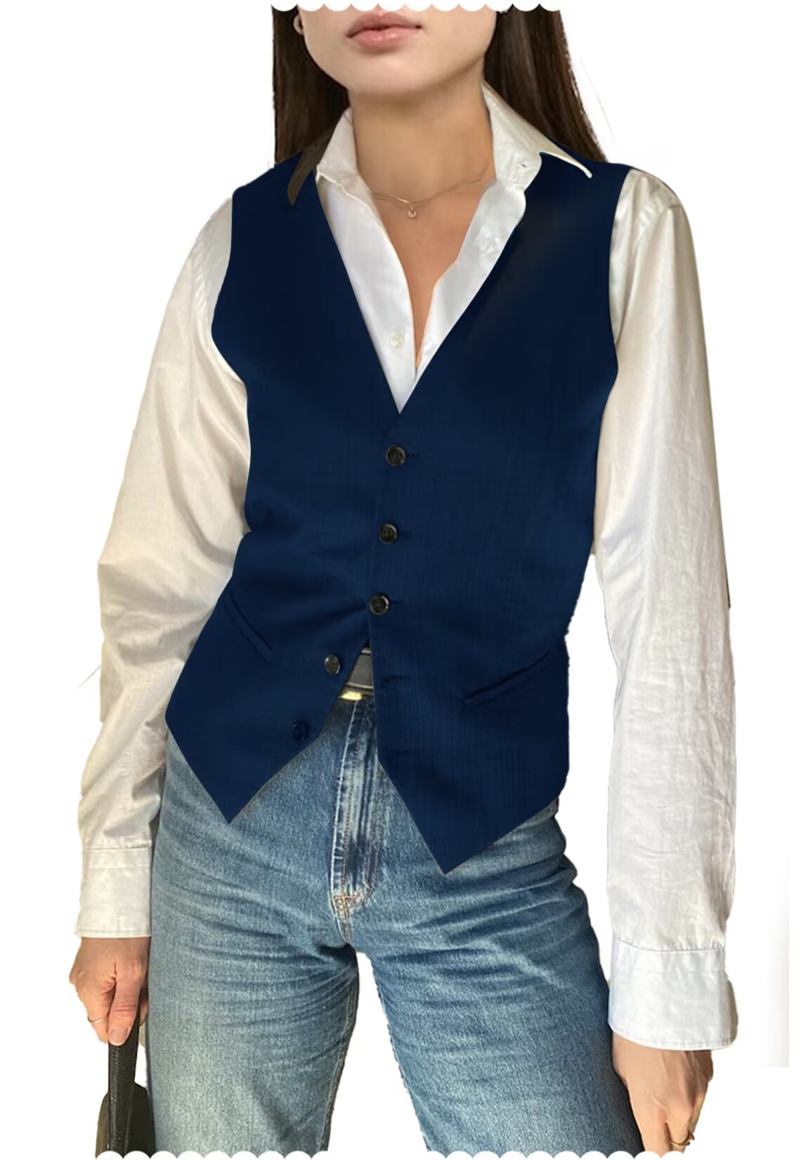 Women's blue vest 