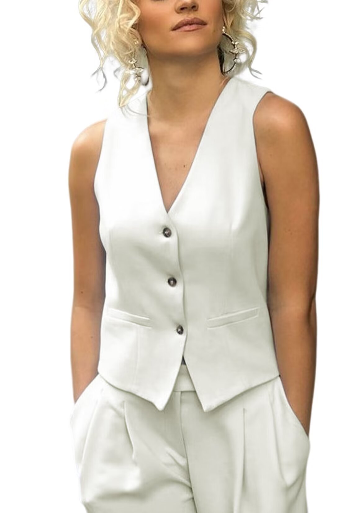 Women's ivory vest 