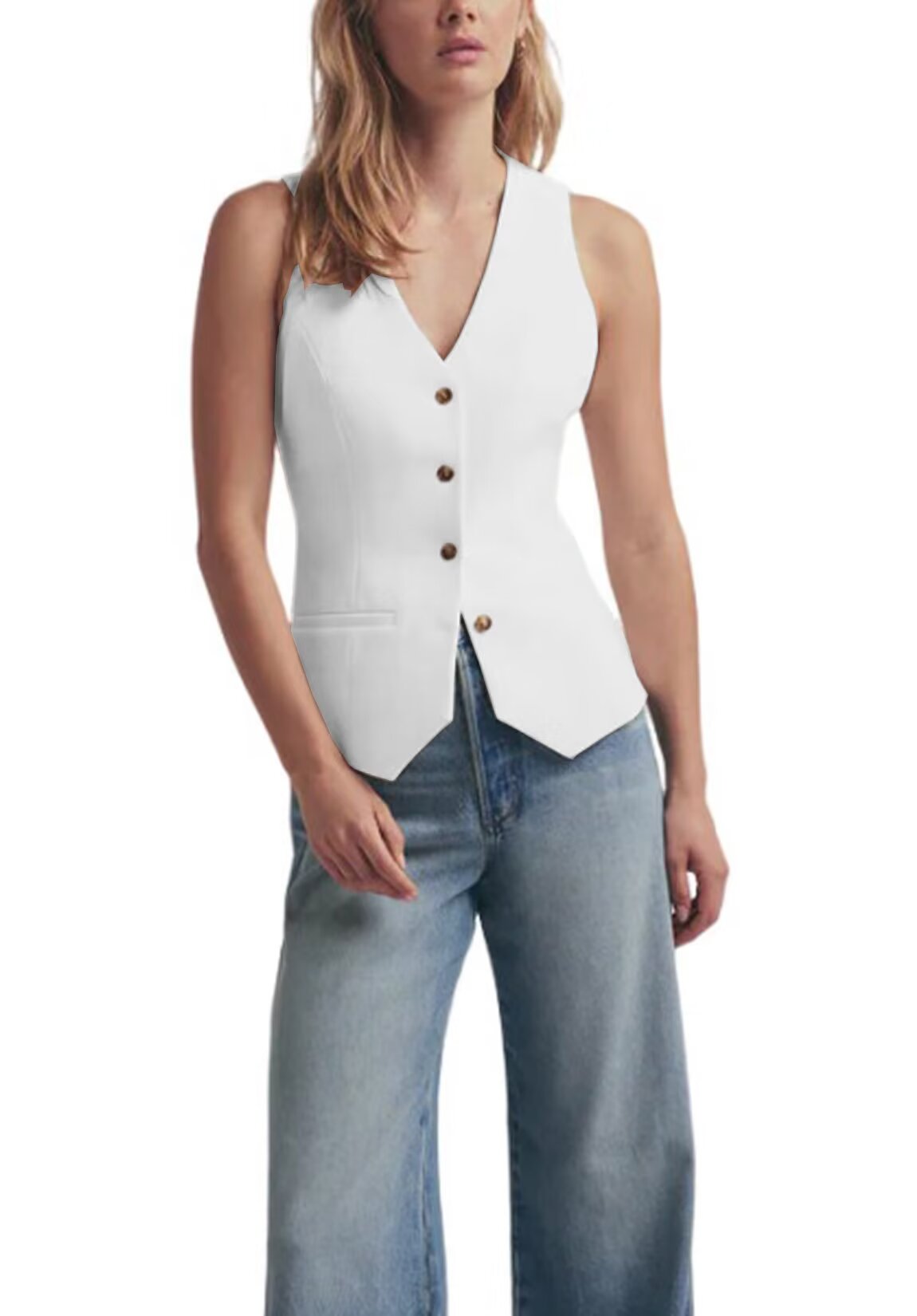 Women's white vest 
