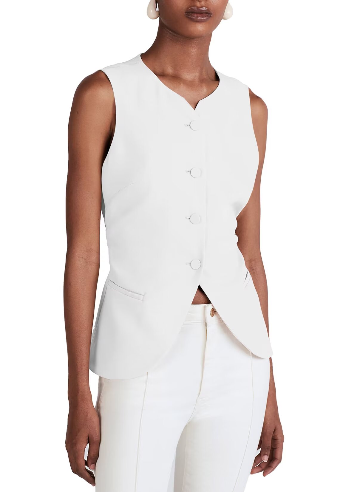 Women's white vest 