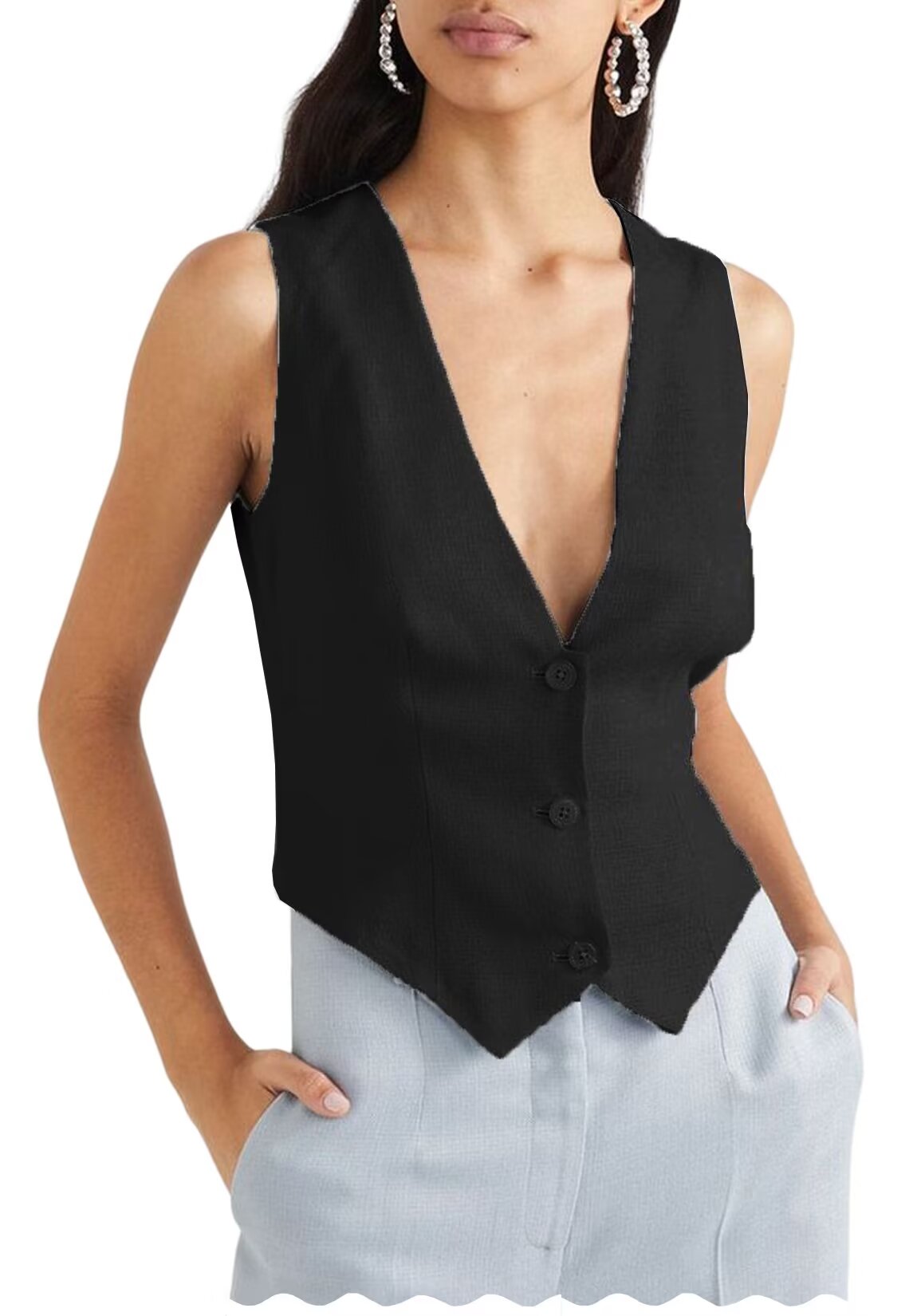 Women's black vest 