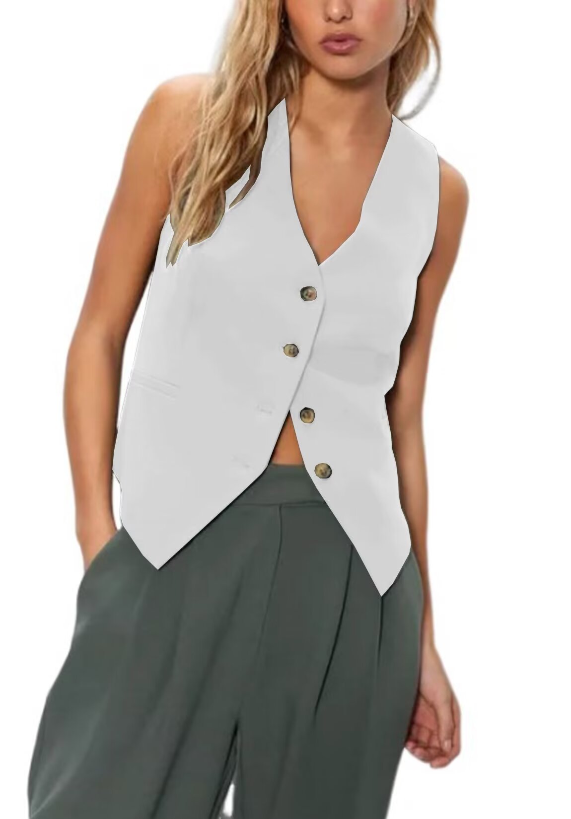 Women's white vest 