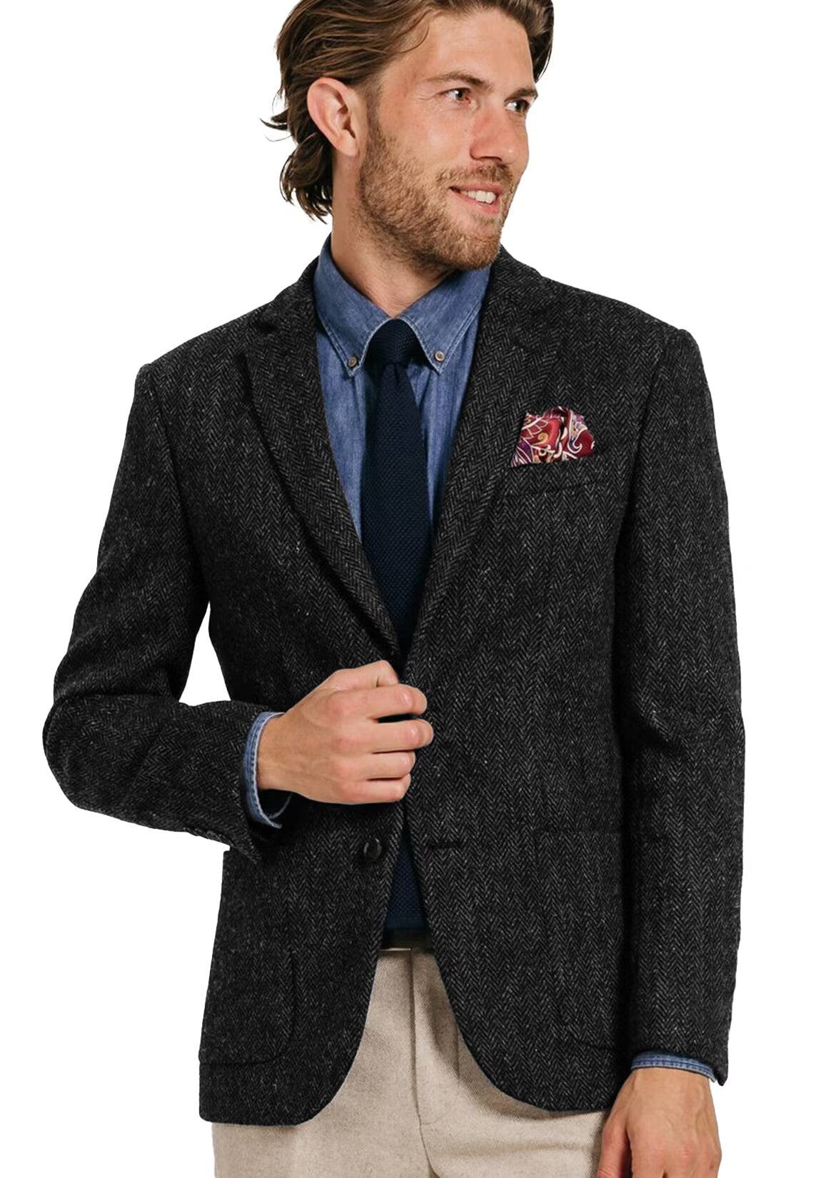 Men Tweed Jacket