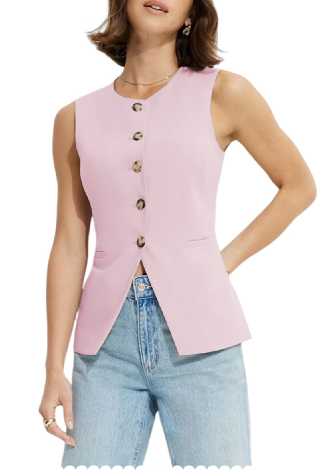 Women's pink vest 
