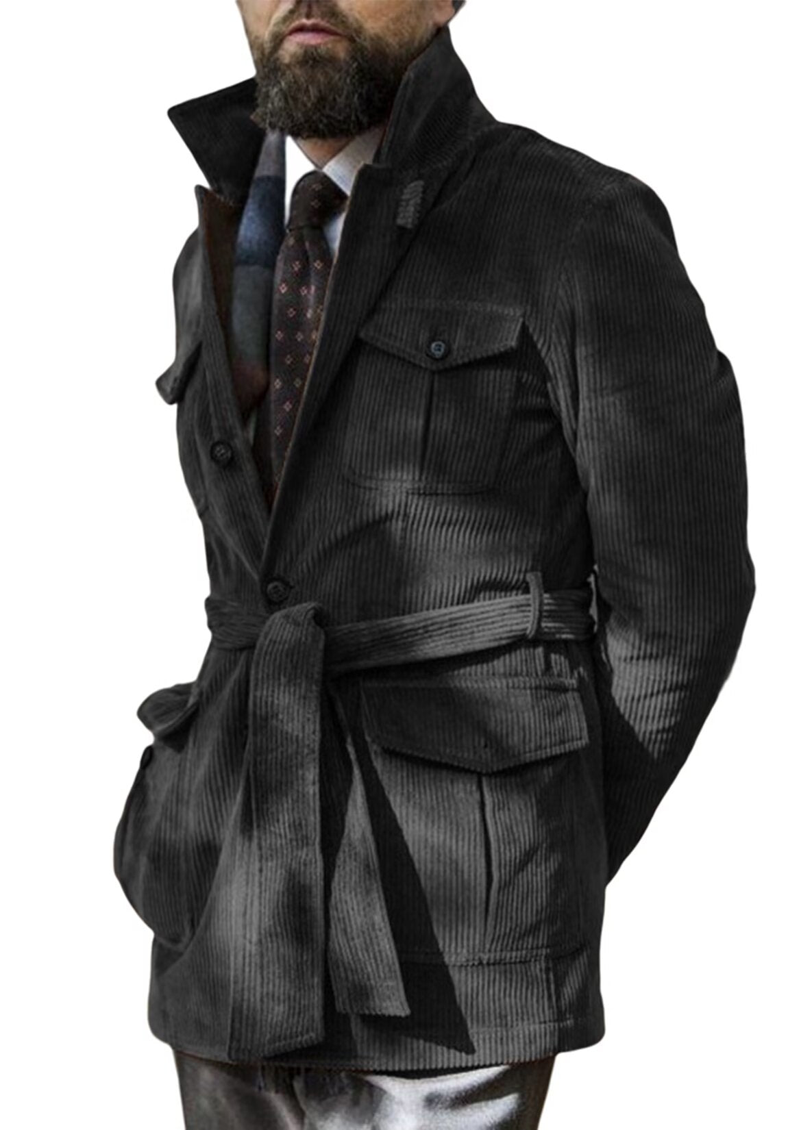 Men's black corduroy jacket