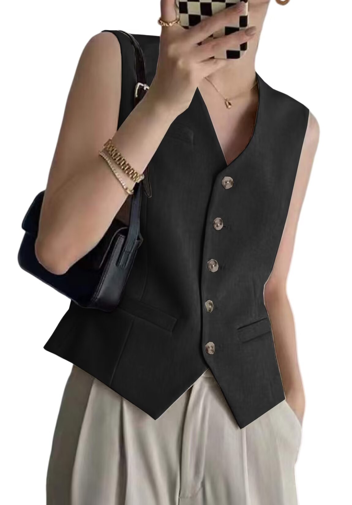 Women's black vest 