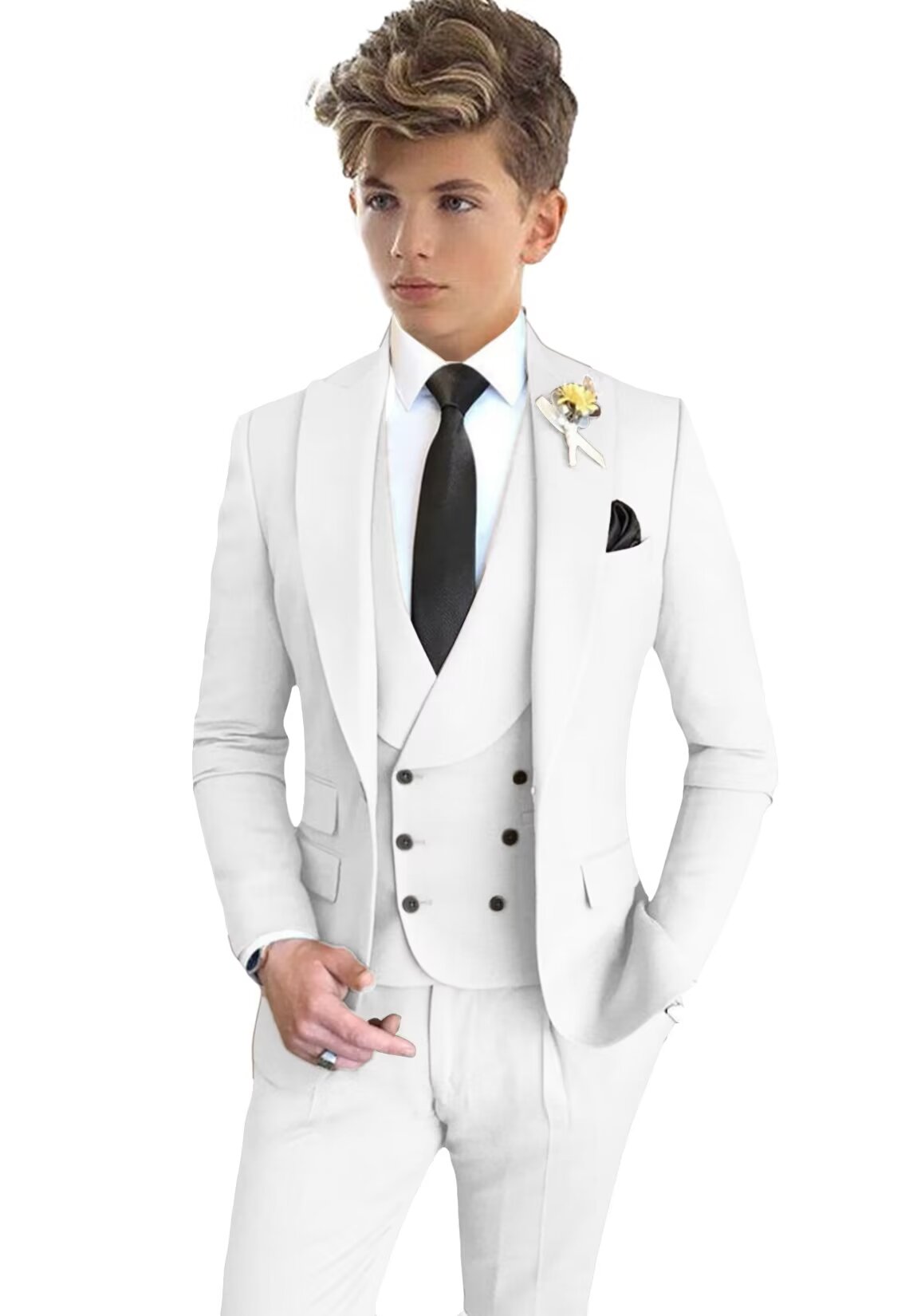 white suit