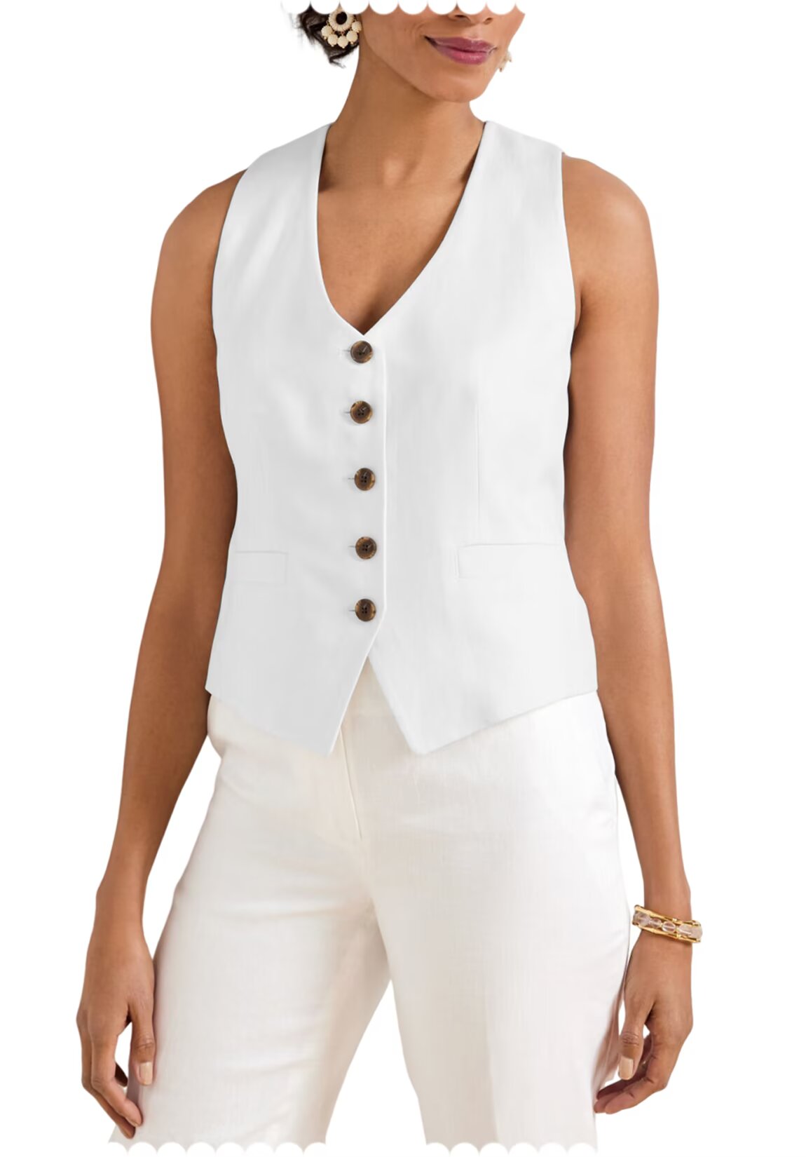 Women's white vest 