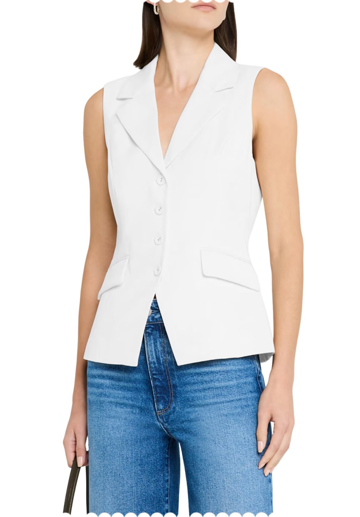 Women's white vest 