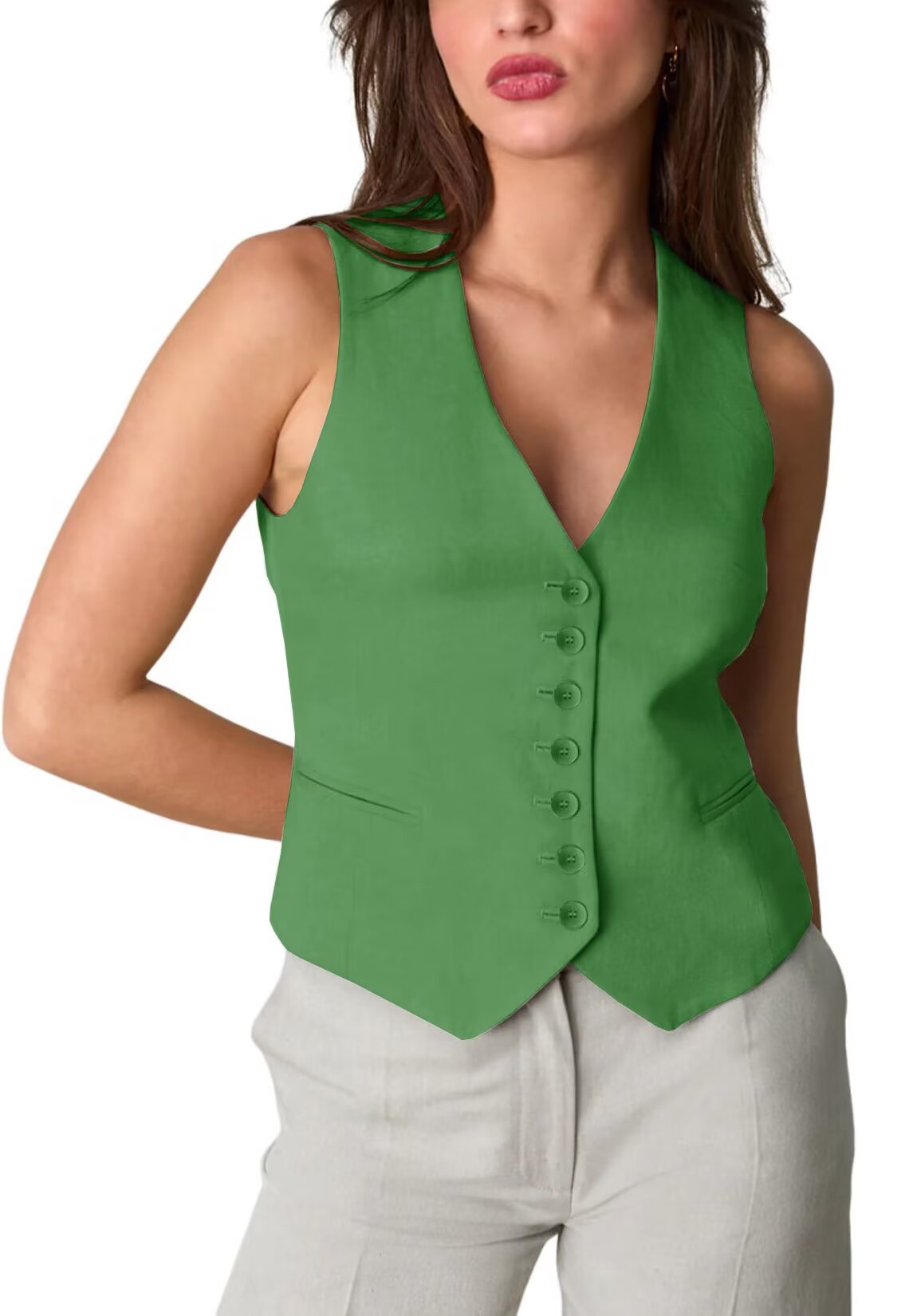 Women's green vest 